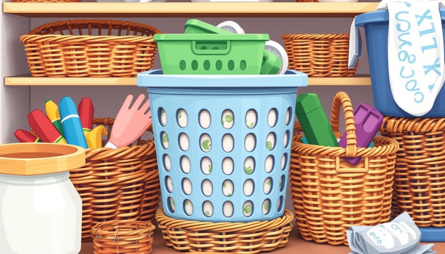 Creative Use of Baskets and Bins: Enhancing Space Efficiency in Cleaning Routines