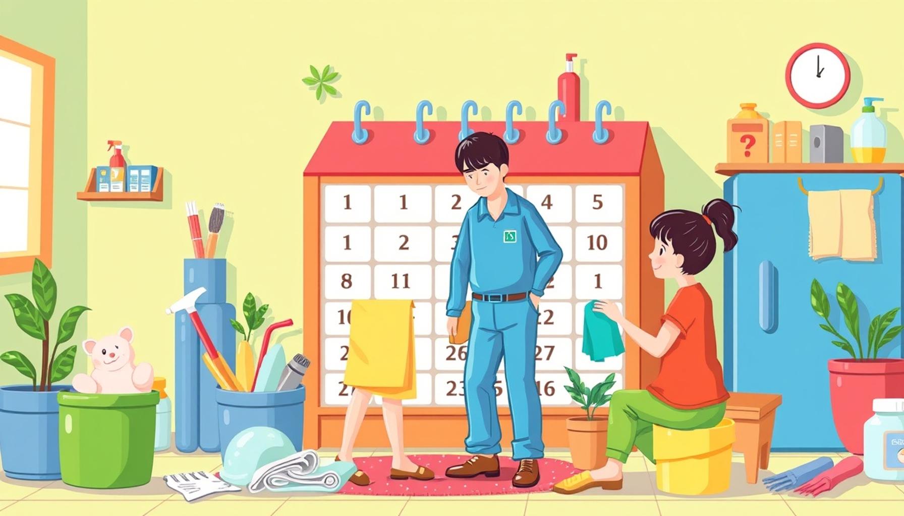 Creating a Family Cleaning Calendar: Involving Everyone in Home Maintenance