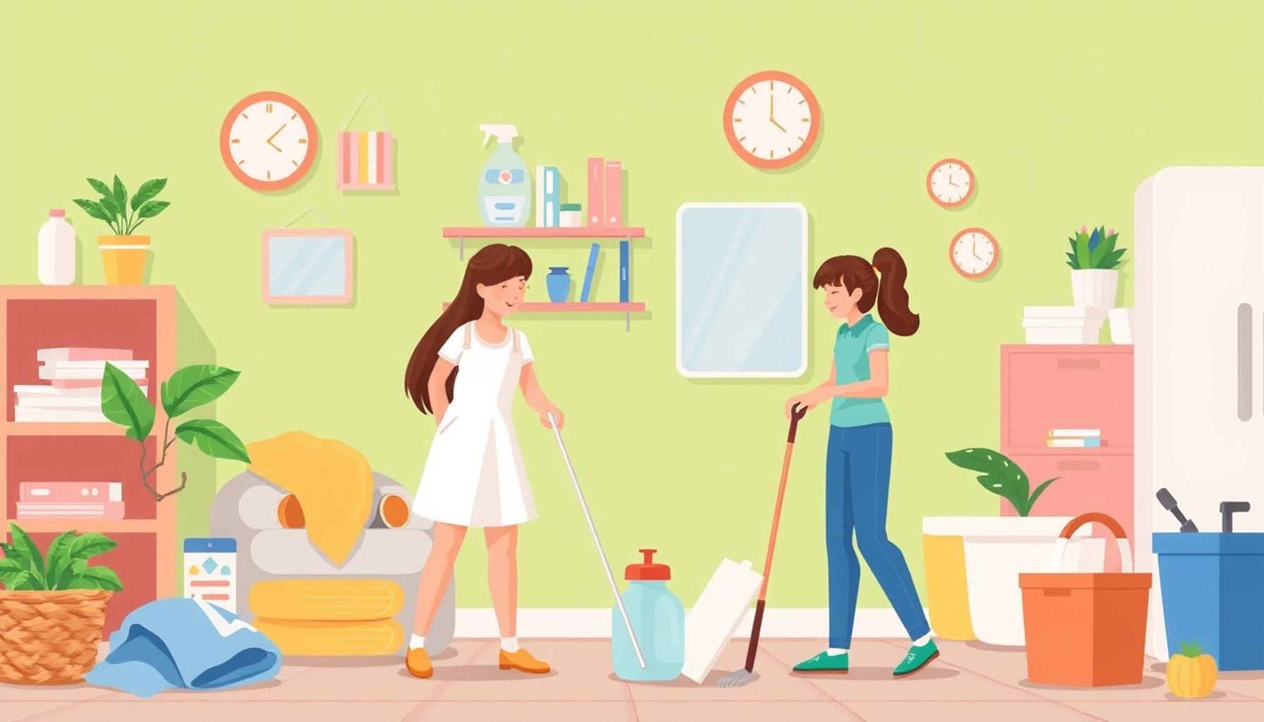Strategies for Delegating Family Tasks for Faster House Cleaning